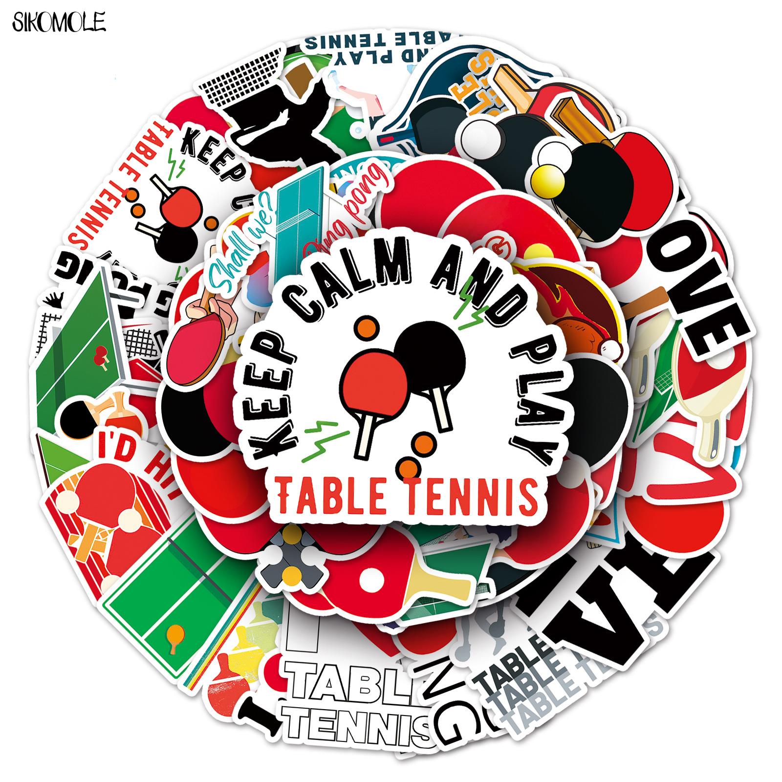 Table Tennis Olympics - 10/30/50Pcs Ping-Pong Ball สติกเกอร์ DIY ของขวัญเด็กของเล่นแล็ปท็อปสเก็ตบอร์ดโทรศัพท์กีตาร์ถ้วยรูปลอก