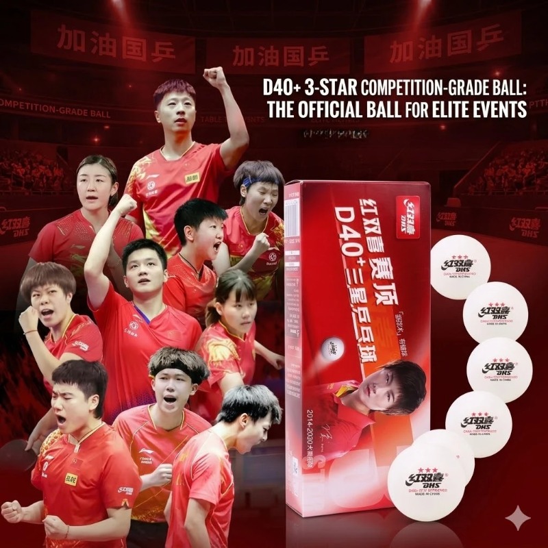 Table Tennis Livescore - ลูกปิงปอง DHS รุ่น Seamed D40+ วัสดุ