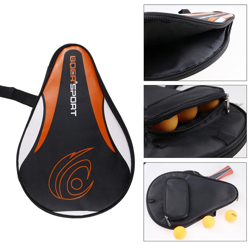 Table Tennis How To Play - กระเป๋าไม้ลายกีฬาปิงปอง9ซม. 1ชิ้น30x1ถุงค้างคาวสีดำ/ สีฟ้าผ้าอ๊อกซ์ฟอร์ดฟองน้ำกล่องไม้ปิงปองสำหรับเก็บไม้พายใบมีด