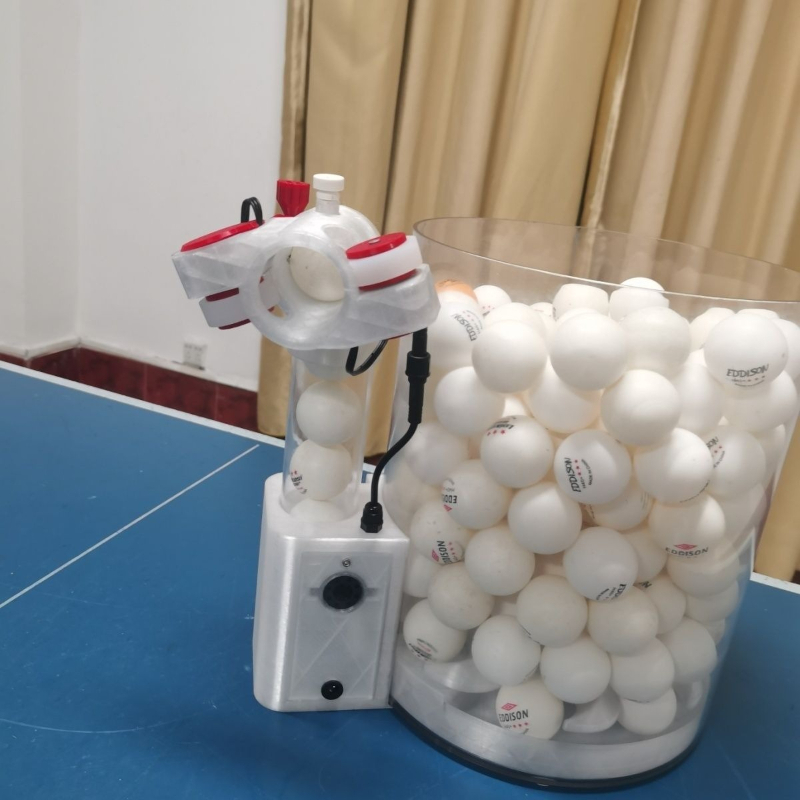 Table Tennis Trainer - เครื่องยิงลูกปิงปองอัตโนมัติความจุสูง เครื่องฝึกยิงลูกปิงปองปรับระดับได้ อุปกรณ์กีฬาทนทาน