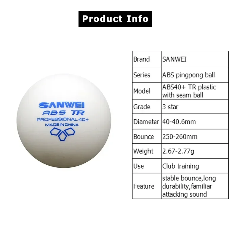 ลูกปิงปอง SANWEI-ABS TR 3 ดาว  - Table Tennis How To Play บทวิจารณ์และราคา