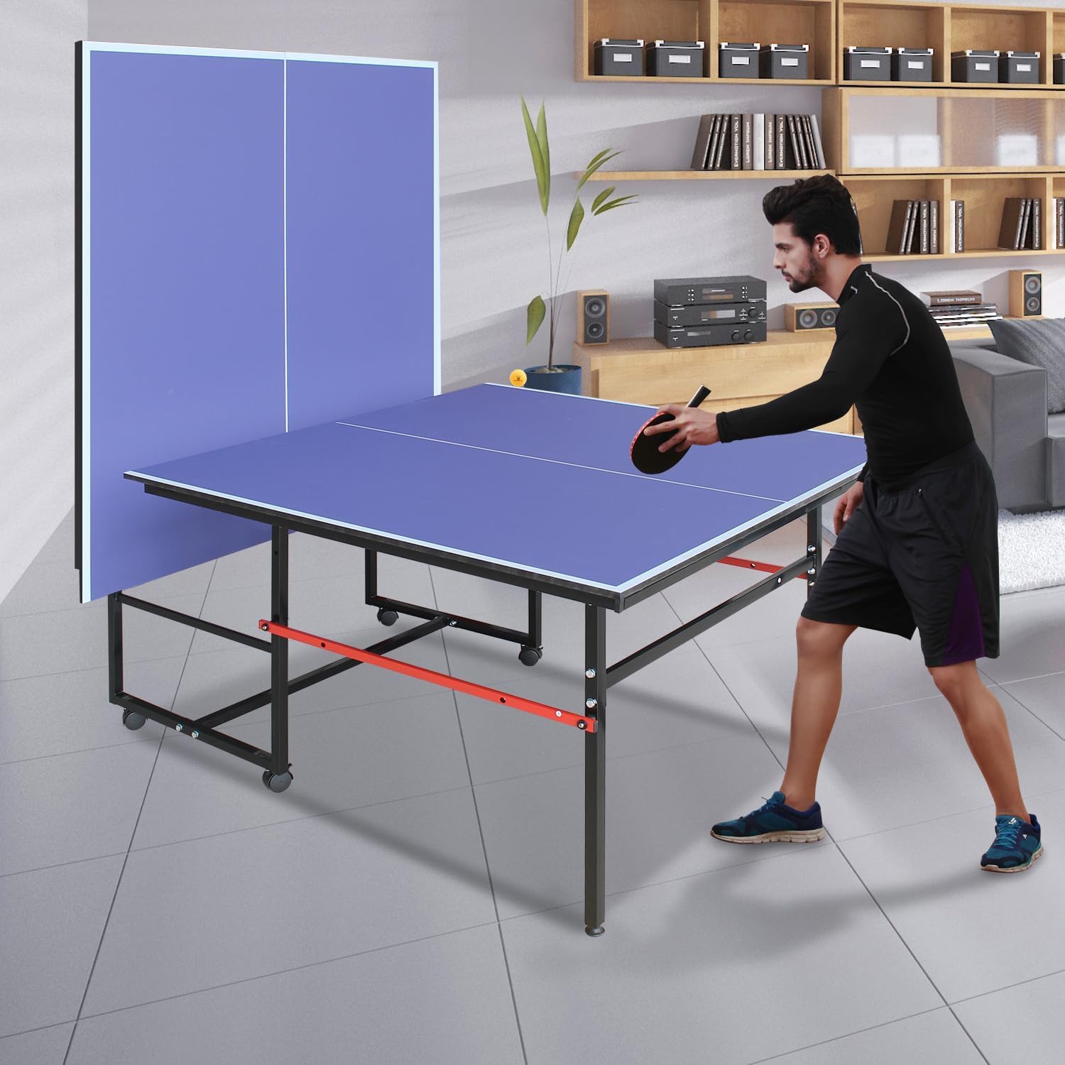 โต๊ะปิงปองแบบพกพาขนาด 8 ฟุต สำ - Table Tennis Folding Table บทวิจารณ์และราคา