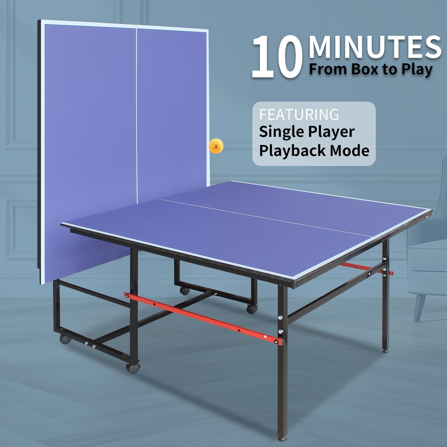 โต๊ะปิงปองแบบพกพาขนาด 8 ฟุต สำ - Table Tennis Folding Table บทวิจารณ์และราคา