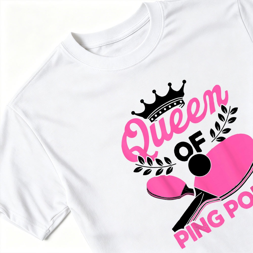 เสื้อยืดลายกราฟิกปิงปองควีนสีช - Table Tennis Queen บทวิจารณ์และราคา