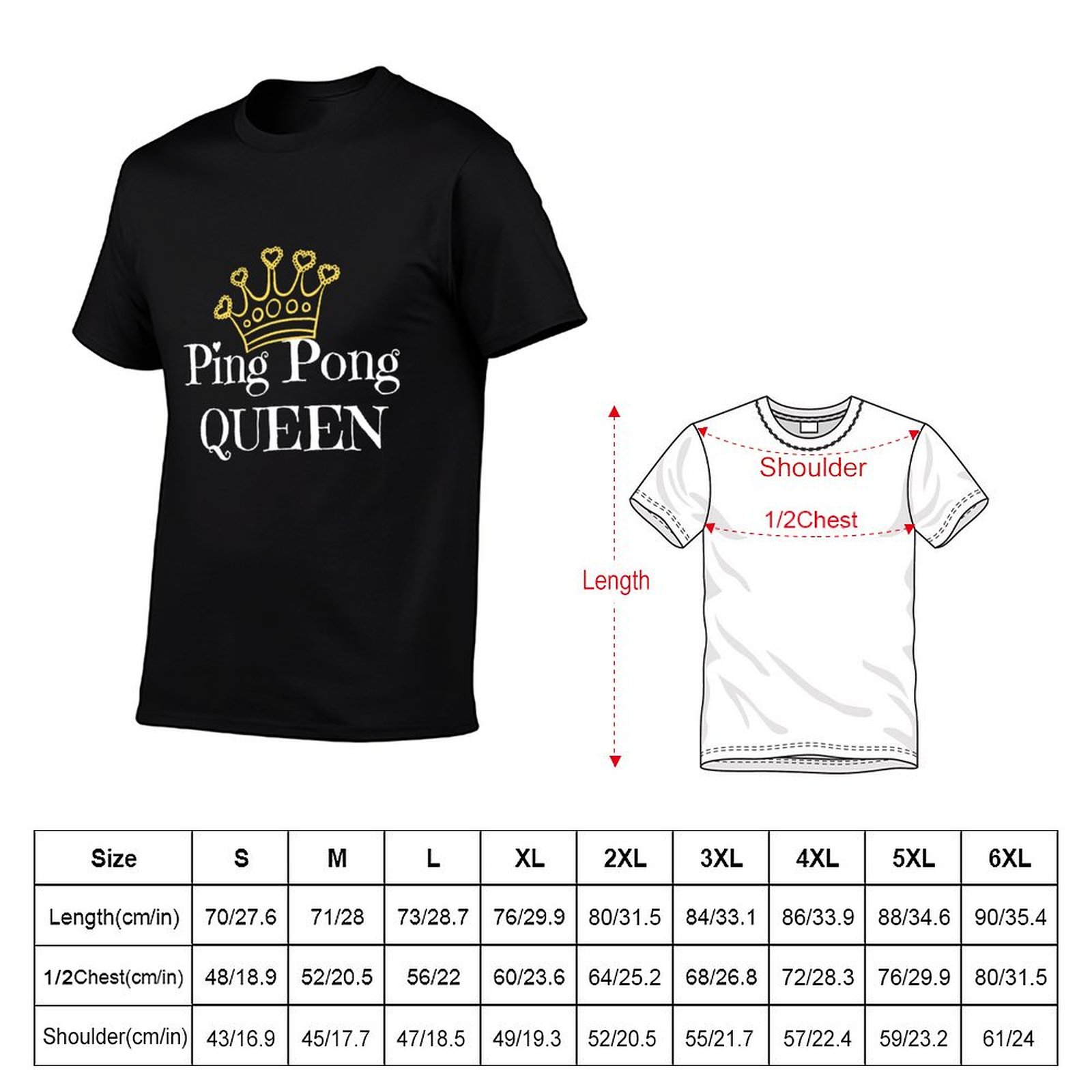 เสื้อยืดสำหรับคนรักปิงปองควีน  - Table Tennis Queen บทวิจารณ์และราคา