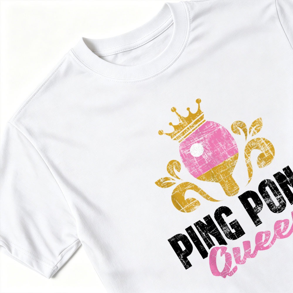 เสื้อยืดลายกราฟิก Ping Pong Qu - Table Tennis Queen บทวิจารณ์และราคา